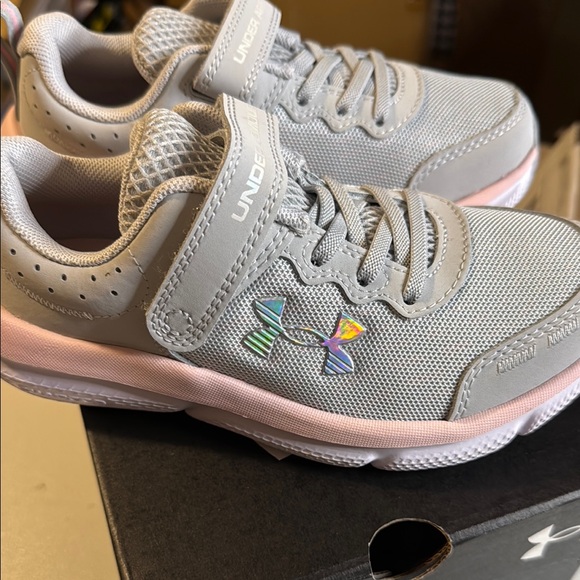 Under Armour Other - Under Armour Gray and Pink Athletic Sneakers